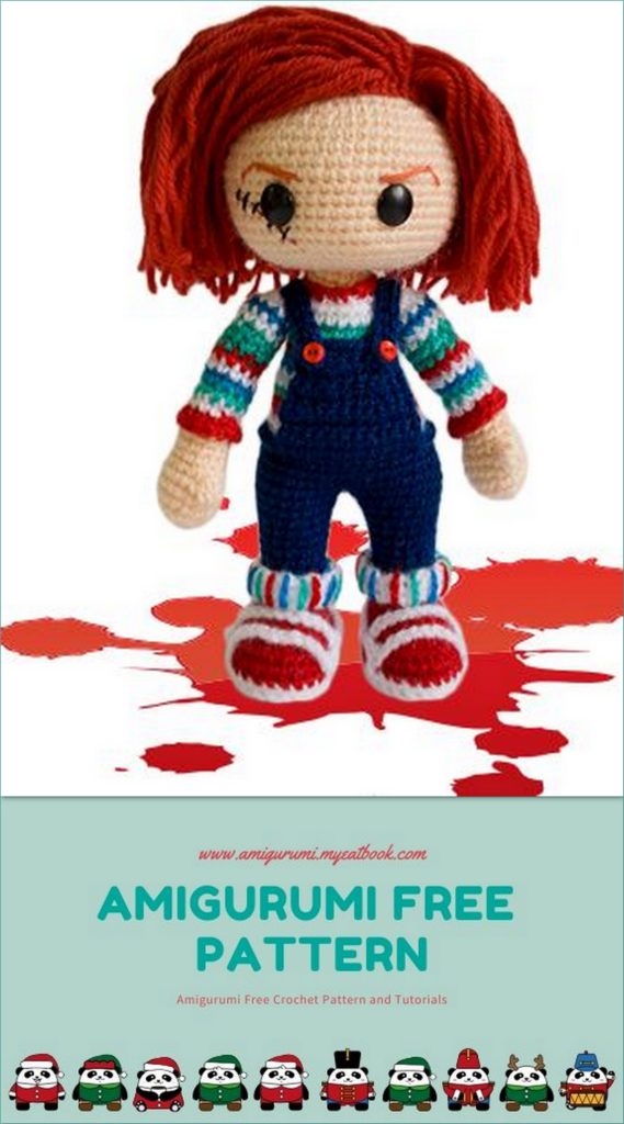 muñeco ganchillo Chucky amigurumi Amigurumi muñeco Chucky muñeco diabólico 