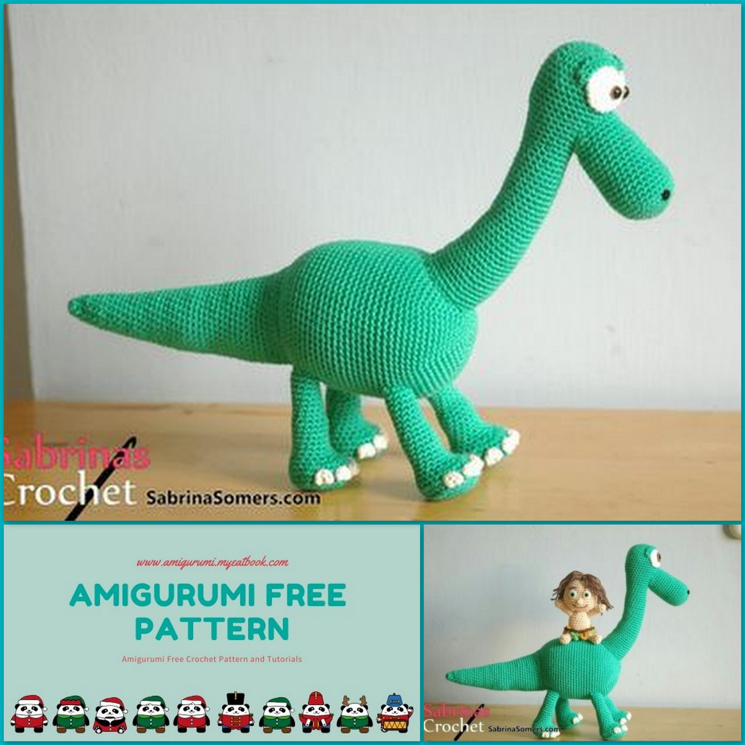 Amigurumi Dinosaur Arlo and Baby Spot Free Crochet Pattern - amigurumi .